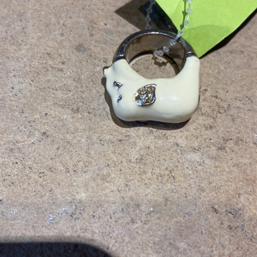 Unusual Elephant Statement Ring With Crystals - image 5